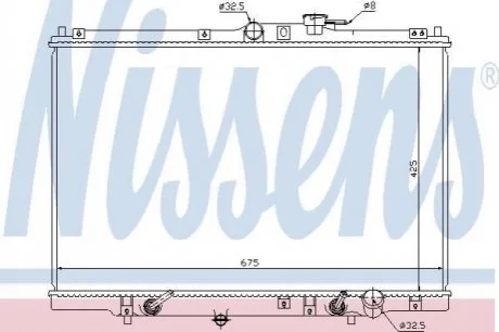 Радіатор охолоджування для NISSENS 63346 фото товару