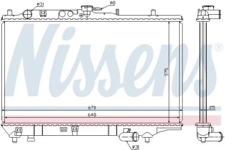 Радіатор для NISSENS 63390 фото товару