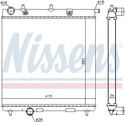 <strong>Радіатор охолоджування NISSENS 63505 (фото 1)</strong>
