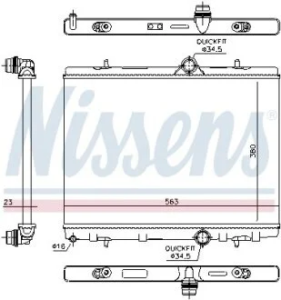 Радіатор охолодження двигуна для NISSENS 636043 фото товару