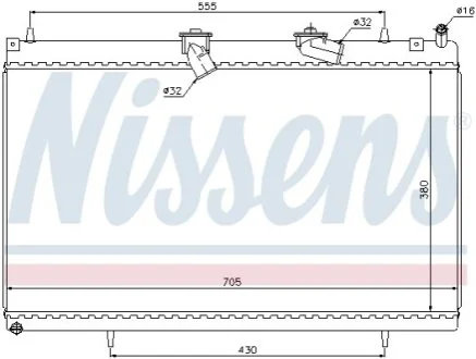 Радиатор охлаждения для Chevrolet, Daewoo NISSENS 63619 фото товара