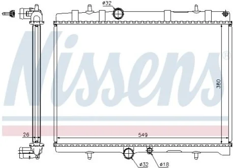 Радіатор охолоджування для NISSENS 63689A фото товару