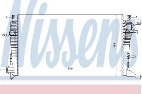 Радіатор RN FLUENCE(08-)2.0 i(+)[OE 21410-0016R] для NISSENS 637607 фото товару