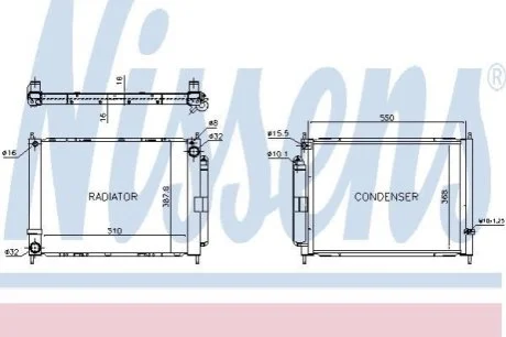 Радіатор охолоджування для NISSENS 637636 фото товару