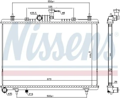 Радіатор охолоджування для Renault NISSENS 637643 фото товару