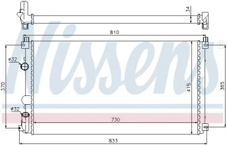 Радіатор охолоджування для Renault, Nissan, Opel NISSENS 63819 фото товару
