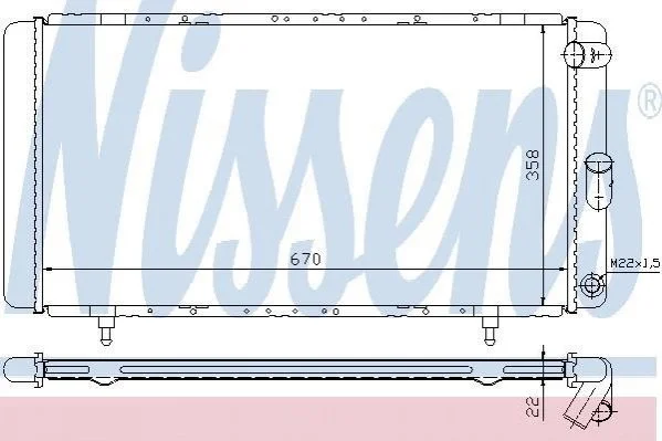 <strong>Радіатор RN ESPACE I(84-)2.0(+)[OE 77 00 764 838] NISSENS 63911A (фото 1)</strong>