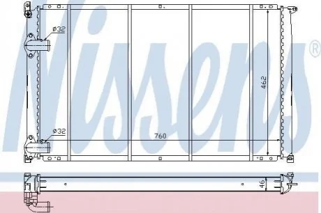 Радіатор охолоджування для Renault, Opel, Nissan NISSENS 63922 фото товару