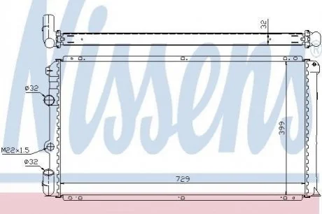 Радіатор NS INTERSTAR(02-)1.9 dCi(+)[OE 77 01 046 210] для Renault, Nissan, Opel NISSENS 63936A фото товару