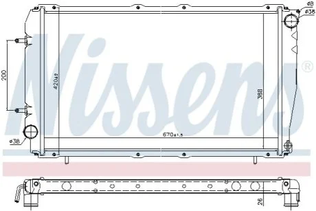 Радіатор SU LEGACY(89-)2.0 i TURBO[OE 45199-AA180] для NISSENS 641111 фото товару