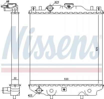 <strong>Радіатор охолоджування NISSENS 64174A (фото 1)</strong>