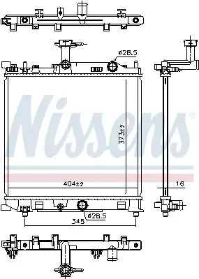 <strong>Радіатор SUZUKI CELERIO (14-) 1.0 i NISSENS 641777 (фото 1)</strong>