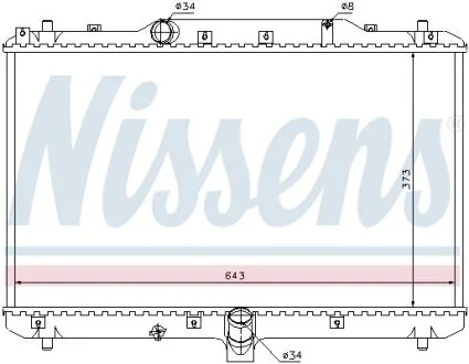 Радіатор для NISSENS 64198 фото товару