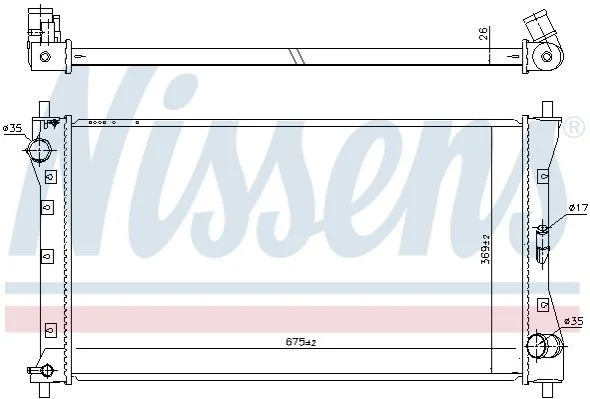 <strong>Радіатор FIAT SEDICI (06-) 2.0 JTD NISSENS 64256 (фото 1)</strong>