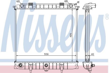 LAND ROVER Радіатор охолодження двиг. Range Rover II 2.5D 94- NISSENS 64309 фото товара