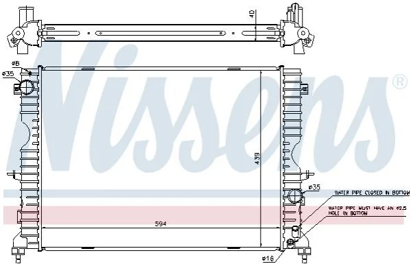 <strong>Радіатор охолодження First Fit LAND ROVER NISSENS 64312A (фото 1)</strong>