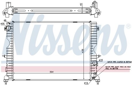 Радіатор охолодження First Fit LAND ROVER NISSENS 64312A фото товару