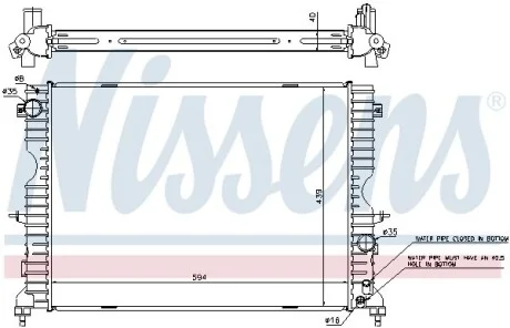 Радіатор охолодження First Fit LAND ROVER для Land Rover NISSENS 64312A фото товару