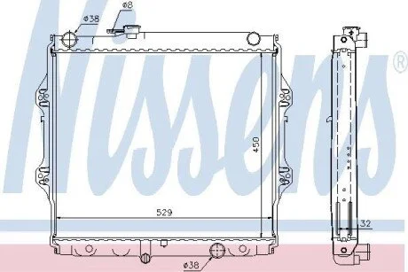 Радіатор для NISSENS 64599A фото товару