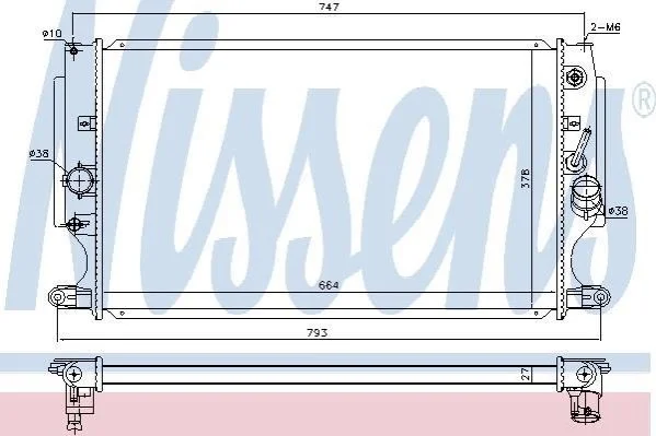 <strong>Радіатор TY AVENSIS(08-)2.2 D4D(+)[OE 164000R070] NISSENS 646875 (фото 1)</strong>