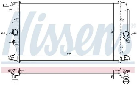 Радіатор для NISSENS 64693 фото товару