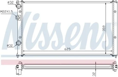 Радіатор охолоджування для Seat, Volkswagen NISSENS 652551 фото товару