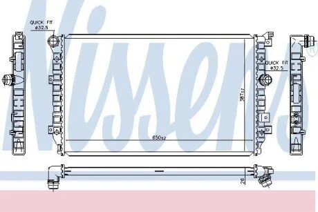 Радіатор для Seat, Volkswagen NISSENS 65335 фото товару