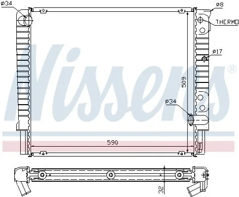 <strong>Радіатор VOLVO 740(82-)2.4 TD(+)[OE 12 57 765] NISSENS 65508A (фото 1)</strong>