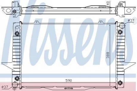 Радіатор VOLVO C70(98-)2.0 T(+)[OE 8603770] для NISSENS 65539A фото товару