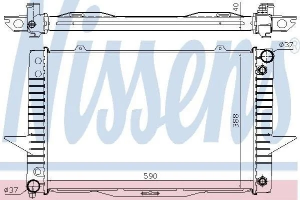<strong>Радіатор VOLVO C70(98-)2.0 T(+)[OE 8602566] NISSENS 65540A (фото 1)</strong>