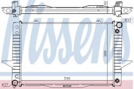 Радіатор VOLVO C70(98-)2.0 T(+)[OE 8602566] для NISSENS 65540A фото товару