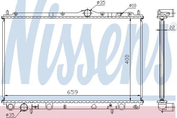<strong>Радіатор VOLVO S40/V40(95-)1.6 i 16V(+)[OE 860 1843] NISSENS 65559A (фото 1)</strong>