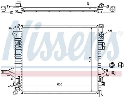 Радіатор охолоджування для NISSENS 65613A фото товару