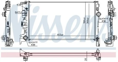 Радіатор охолодження для NISSENS 65623 фото товару
