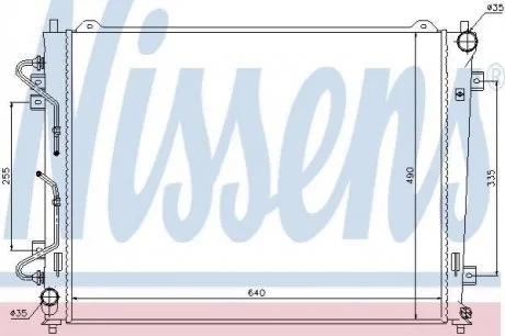 Радіатор охолоджування для NISSENS 66686 фото товару