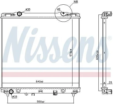 <strong>Радіатор NISSENS 66773 (фото 1)</strong>