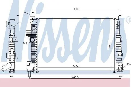 Радіатор для NISSENS 66869 фото товару