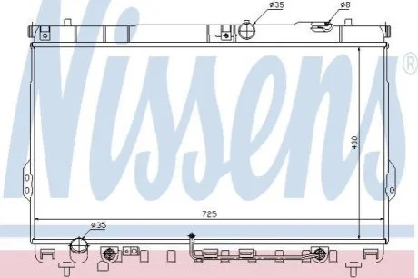Радіатор охолоджування для Hyundai NISSENS 67036 фото товару