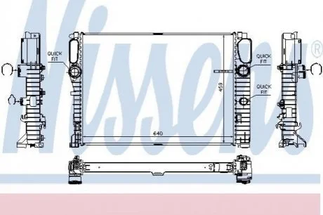 Радіатор охолоджування для NISSENS 67105 фото товару