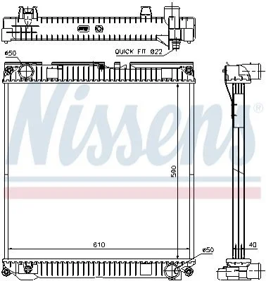 <strong>Радіатор системи охолодження, MAN TG-L (05-) NISSENS 67224A (фото 1)</strong>