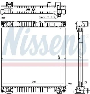 Радіатор системи охолодження, MAN TG-L (05-) для NISSENS 67224A фото товару