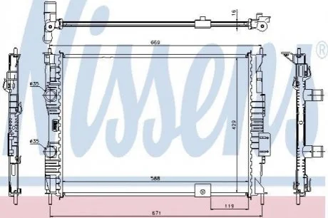 Радиатор для Nissan NISSENS 67363 фото товара