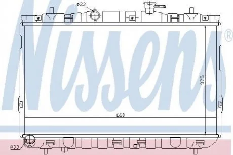 Радіатор HY COUPE(02-)1.6 i 16V[OE 25310-2D000] для Hyundai NISSENS 67494 фото товару