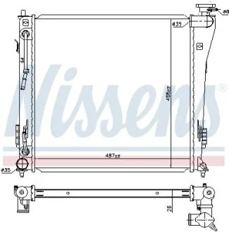 Радіатор HY i40(11-)1.7 CRDI[OE 253103Z100] для Hyundai NISSENS 67552 фото товару