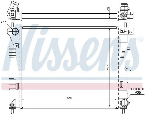 <strong>Радіатор охолоджування NISSENS 67607 (фото 1)</strong>