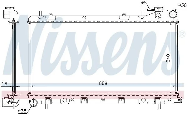 <strong>Радіатор охолоджування NISSENS 67704A (фото 1)</strong>