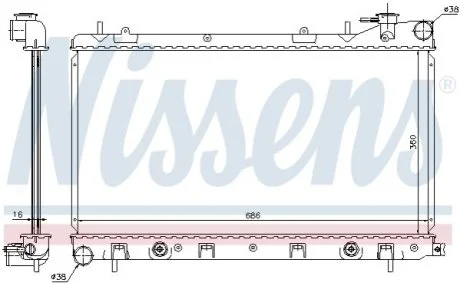 Радиатор для NISSENS 67728 фото товара