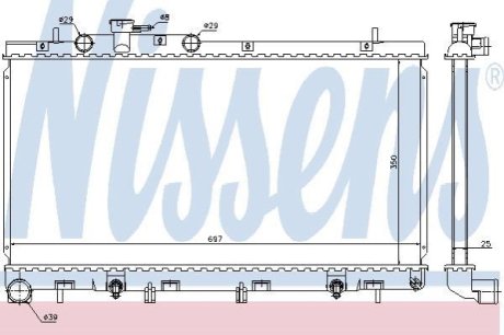 Радіатор SU OUTBACK(00-)3.0 i V6[OE 45111AE060] NISSENS 67729 фото товара