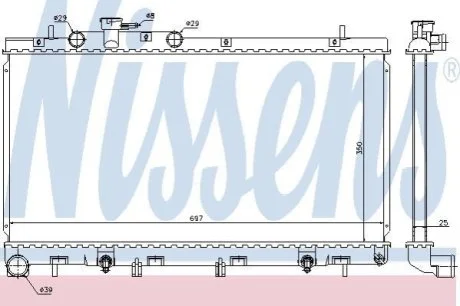 Радіатор SU OUTBACK(00-)3.0 i V6[OE 45111AE060] для NISSENS 67729 фото товару