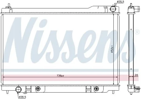 Радіатор для NISSENS 68118 фото товару